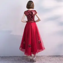 High-Low Backless Satin Cocktail Dress #5