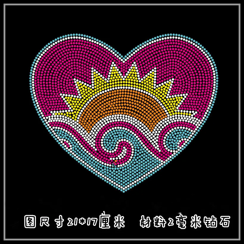 

Crown heart patches iron on rhinestone motifs hot fix rhinestone transfer motifs rhinestones fix patches for shirt