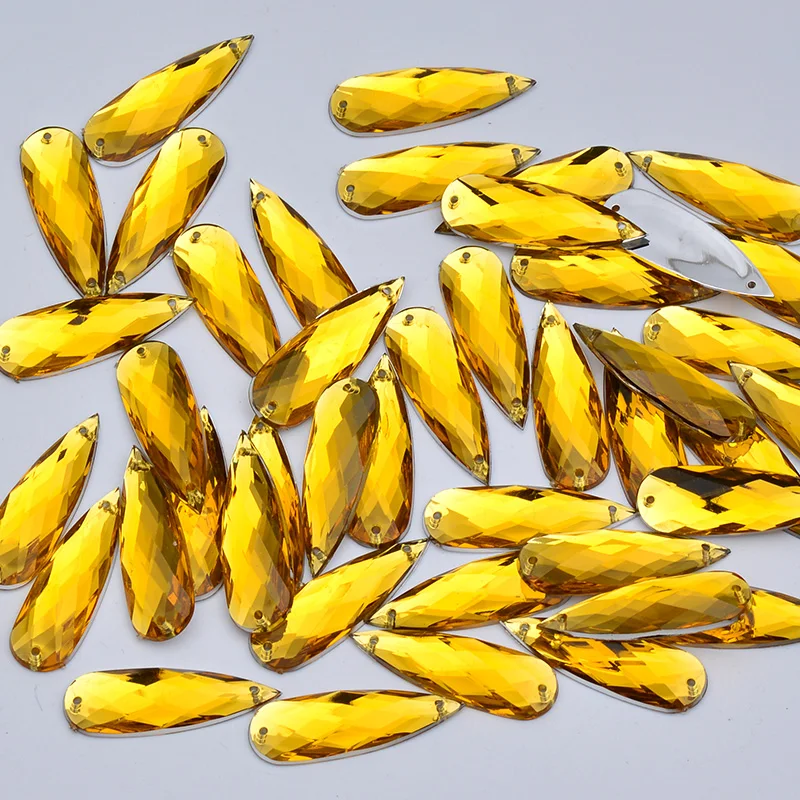 JUNAO 10*30 مللي متر 20 قطعة الخياطة الحمراء فلاتباك قطرة حجر الراين يزين الاكريليك أحجار الكريستال خياطة على ستراس للمجوهرات Grament #5