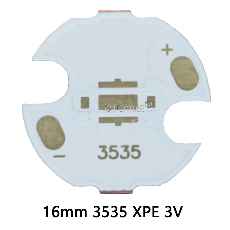 1-10 PCS 20mm Copper PCB XPG XPG2 XPE2 XML XML2 XHP50 XHP70 MKR 3V6V12V led PCB 20mm x 1.6mm Copper Star 16mm Heatsink PCB