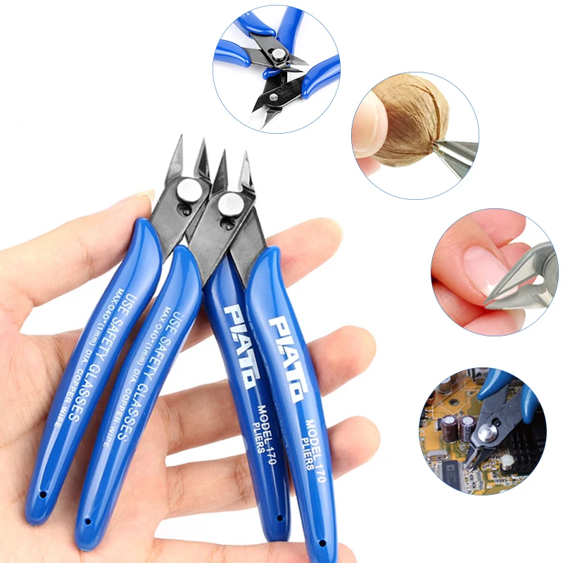 

HOEN 1Pc Electrical Wire Cable Cutters Mini Nose Cutting Nipper Plier Metal Puzzle Modeling Work Side Cutting Hand Tool