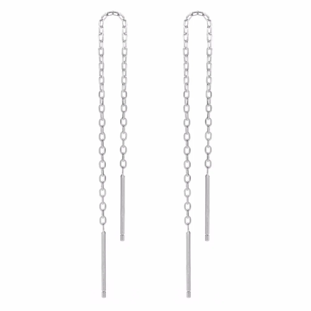 Gold Plating Tassel Threader Earrings Long Chain Ear Line Jewelry for Women Girls Birthday Party Gifts