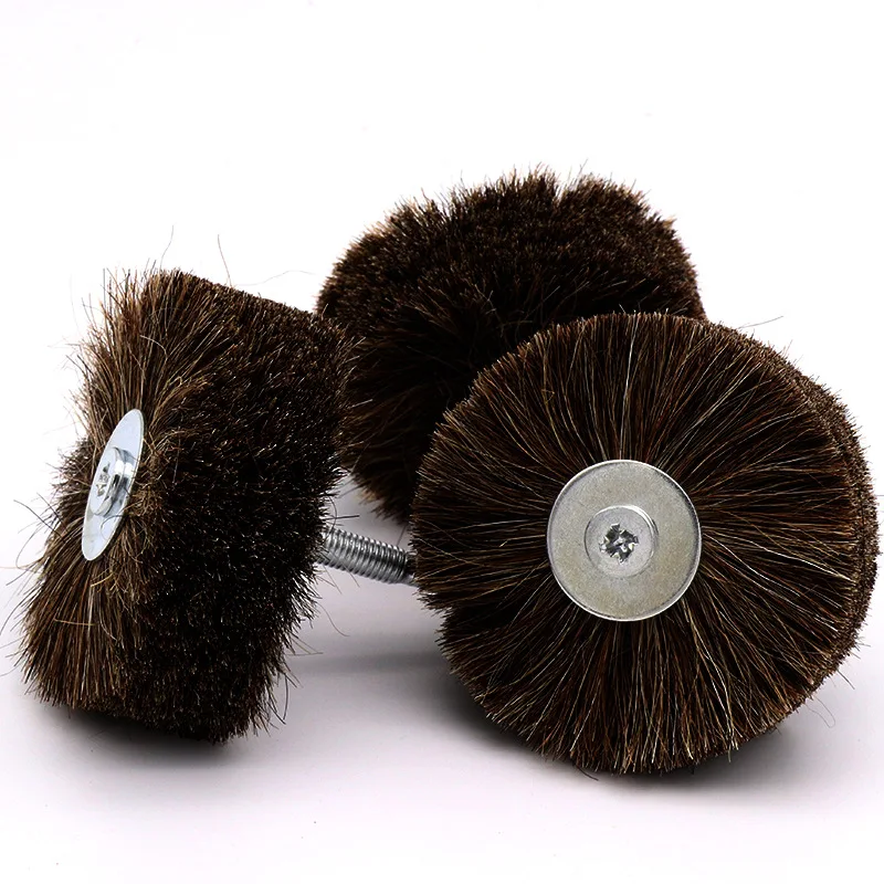 1pcs Fiber Wheel Sisal Fiber Brush Woodworking polishing Horsehair polishing Roller Abrasive for Electric Hand Drill Rotary Tool