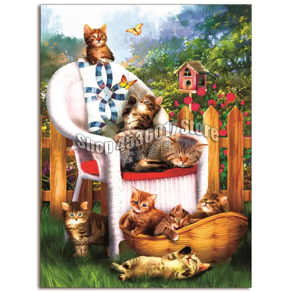 

Mama's Cat Nap 5D Diy Diamond Painting Cross Stitch Diamond Embroidery Flowers Butterflies Hobbies Crafts Diamond Mosaic Kits