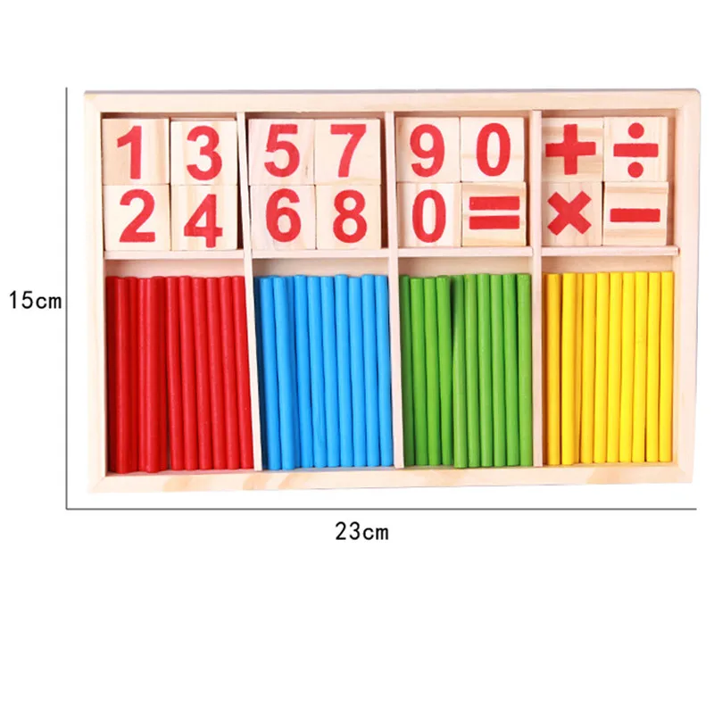 Houten Tellen Sticks Onderwijs Math Toys Montessori Wiskundige Educatief ouder-kind interactie Baby Kinderen Geschenken