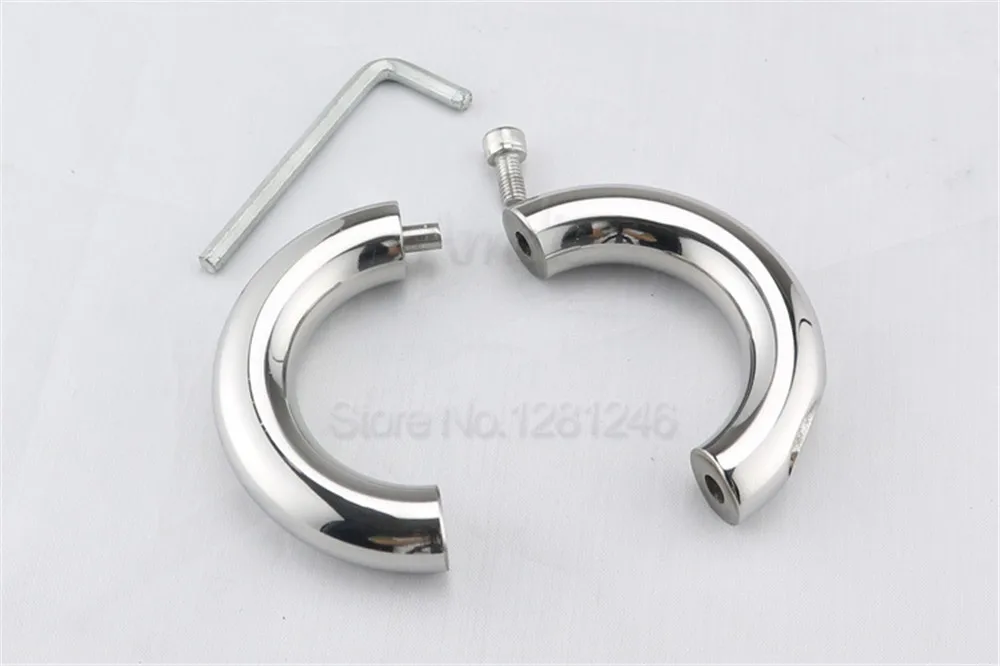 New 6 Size Stainless Steel Penis Ring Ball Stretcher Delay Lasting Metal Cock Ring Scrotum Restraint Testicular Sex Toys for Men