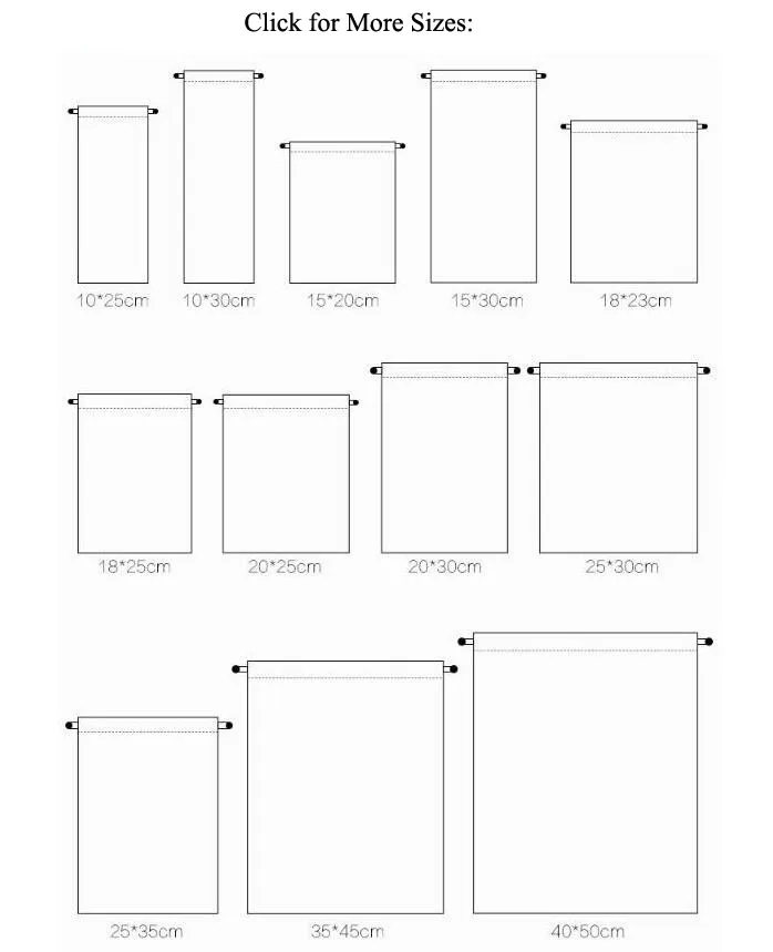 Einzelhandel ab 1 Stück 10x25 15x30 20x30 25x35 cm Große Schwarze Samt-Zugbeutel für Verpackung, Präsentation und Geschenke – Detail 9