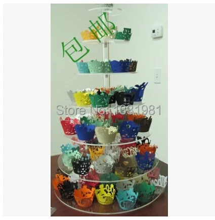 7 layer  Each interval 15cm glass display rack, fine crystal round acrylic cake, wedding party supplies