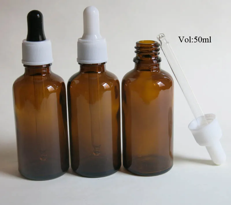 wholesale 100pcs 50ml Glass dropper bottle, clear e liquid glass bottle with dropper , 50 ml flint glass bottle with pipette