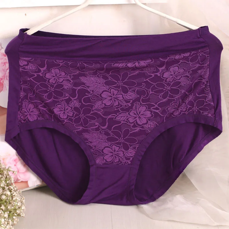 VU072 Big Size 6XL Briefs Seamless Women Underwear Modal Female Panties Black Purple Red Calcinhas Para Mulheres