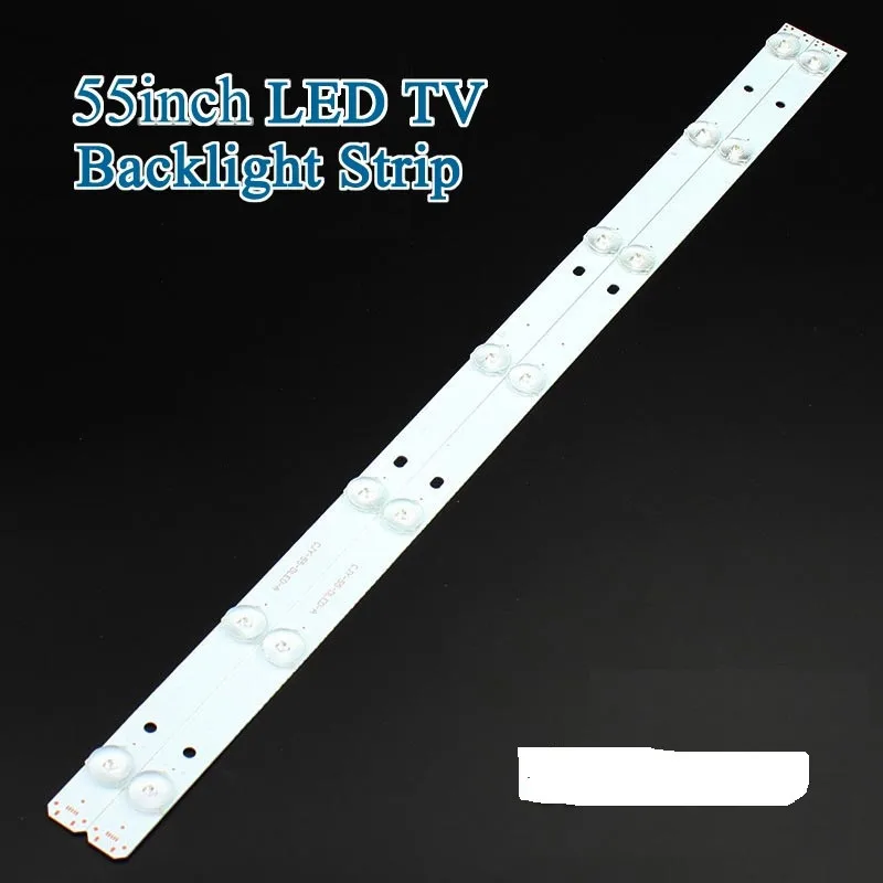 

20pcs x 55 inch Aluminum Plate LED Strips w/ Optical Lens Fliter TV Panel Backlight Lamps Length 541mm 7pcs LED