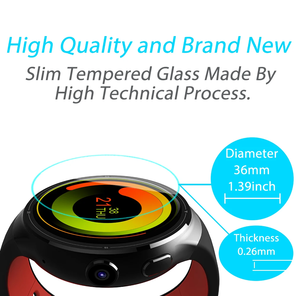 36mm Tempered Glass Protective Film For Zeblaze Stratos