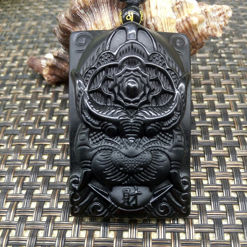 Drop Shipping Natural obsidian beast PI xiu pendant faucet PI xiu pendant male and female tianlu animal necklace pendant