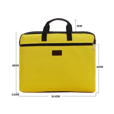 Portable document bag canvas A4 office zipper bag large capacity men women handbag multi-layer information bag briefcase meeting