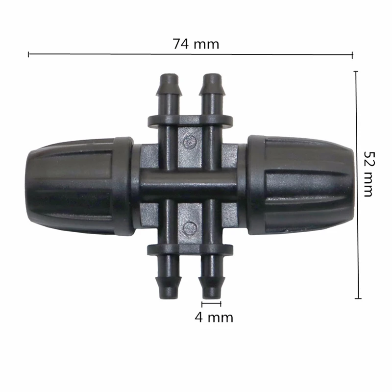 Watering Hose splitters Lock Nut 8/11mm to 4/7mm 6-way hose connector Garden Drip Irrigation Fittings 3 Pcs