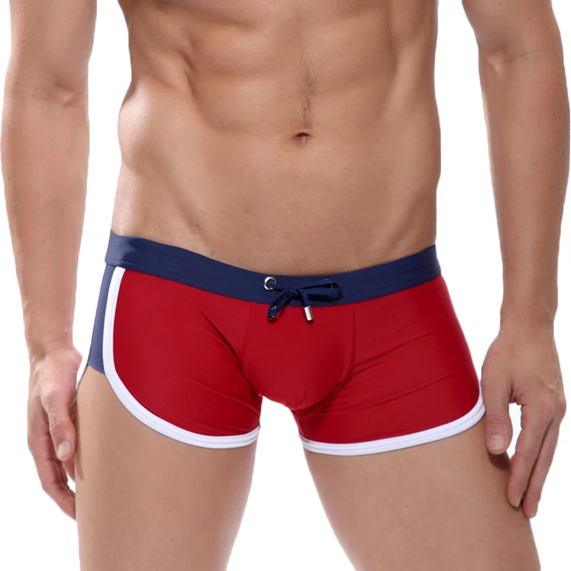 Bañador de secado rápido para hombre, pantalones cortos Surffing, ropa de baño Sexy con forro de algodón de velocidad, Bóxer deportivo elástico para