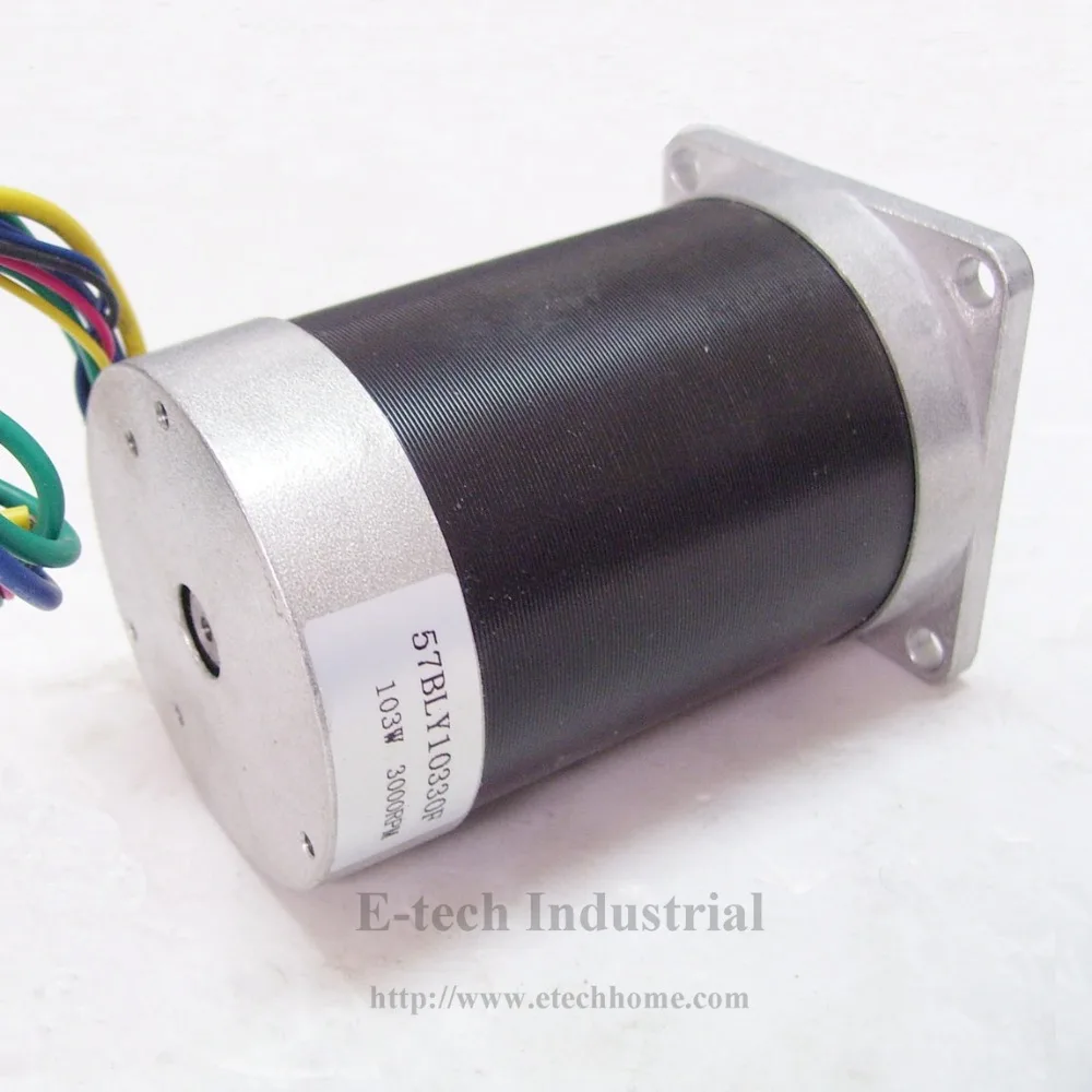 High Quality 3000rpm 24V bldc 57 Brushless DC Motor 103W 45.8oz-in Square Flange