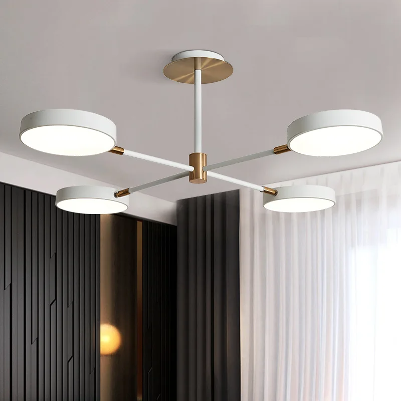 Plafonnier Led suspendu nordique composé de 3, 4 ou 6/8 têtes, design moderne, luminaire décoratif d'intérieur, idéal pour un salon, une chambre à coucher, un Restaurant ou un Loft