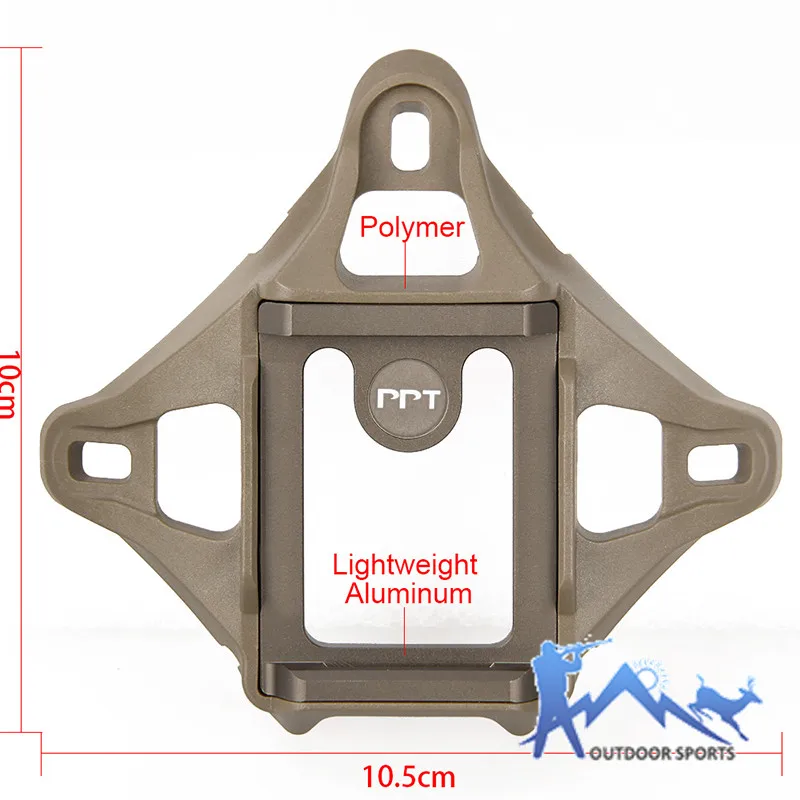 PPT Combat Helmet  Aluminum Three Hole Skeleton Shroud FOR  Rhino Arm G24 NVG Mount  G22 G11 Mount  PVS-23 Mount OS24-0192