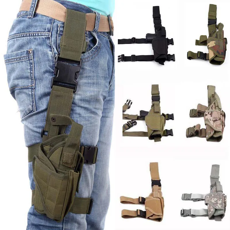 Tactical Drop Leg Gun Holster Universal Right Thigh Pistol Bag Pouch Legs Harness for All Handguns