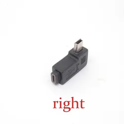 Mini rodzaj USB A mikro USB męski B żeński Adapter kątowy 90 stopni nowy