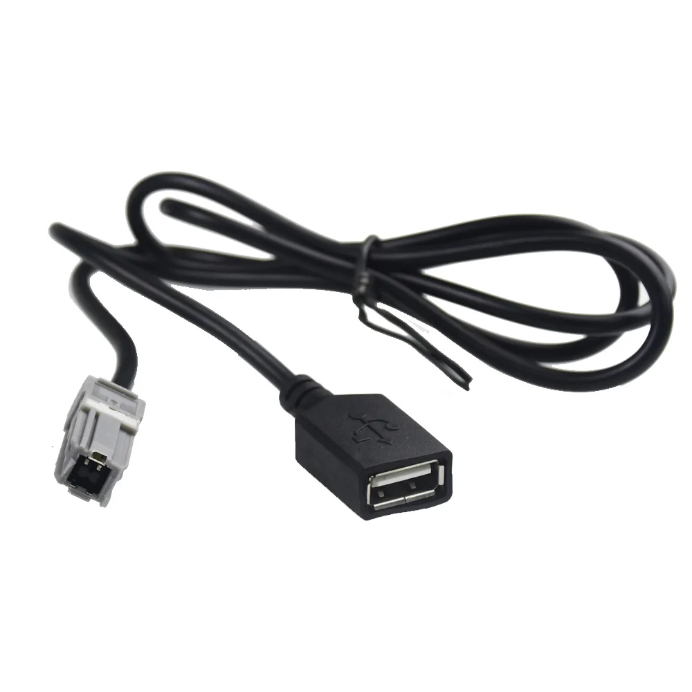 Car Aux Audio Input Media Data Wire Plug To USB Adapter Conector For Toyota Corolla Prius Tacoma