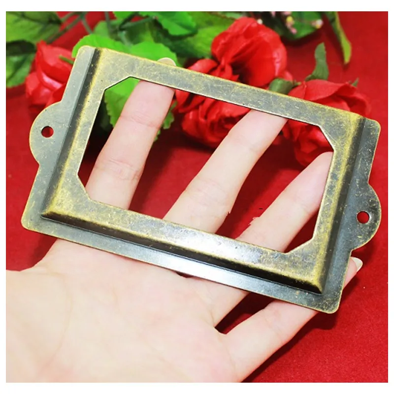 Vintage Metal Kitchen Drawer Cabinet Door Handle Furniture Knobs Cupboard Modern Shell Pull Handles,Large Card Holder,125*69mm