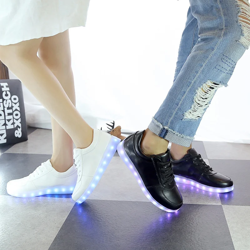 RayZing Luminous Led shoes with 18 style For Youth Teenagers Fashion men Casual Glowing shoes Unisex Light up Sole zapatos mujer