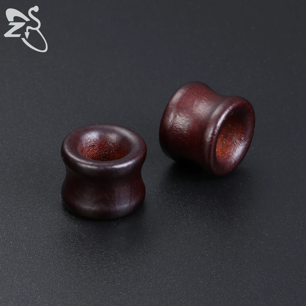 ZS 2Pcs/lot Wood Ear Plug And Tunnel Women Men Double Flared Flesh Expander Stretcher Large Gauges Body Piercing Jewelry 8-22MM