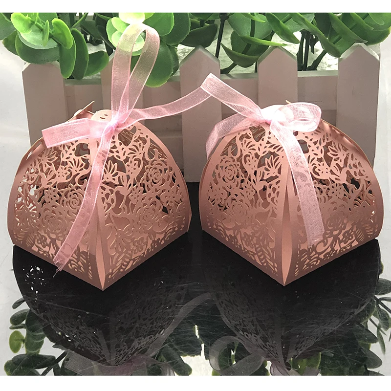 

Коробки для сладостей HOMEBEGIN, 10 шт., картон, цветы лазерной резки