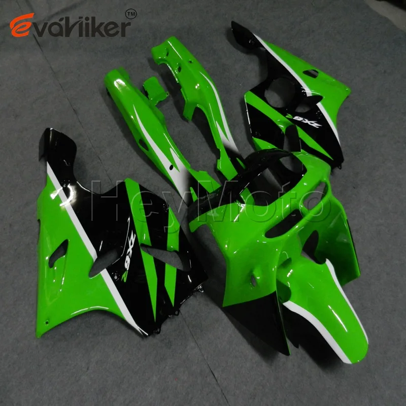 Motorcycle fairing for ZX6R 1994 1995 1996 1997 green white ZX-6R 9497 ABS plastic panels kit