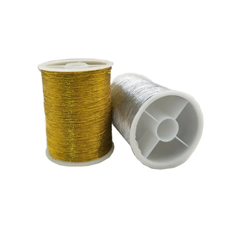 Gold/Silver 109 Yards Sewing Machine Threads Polyester Cross Stitch Strong Threads for Sewing Supplies AA8509