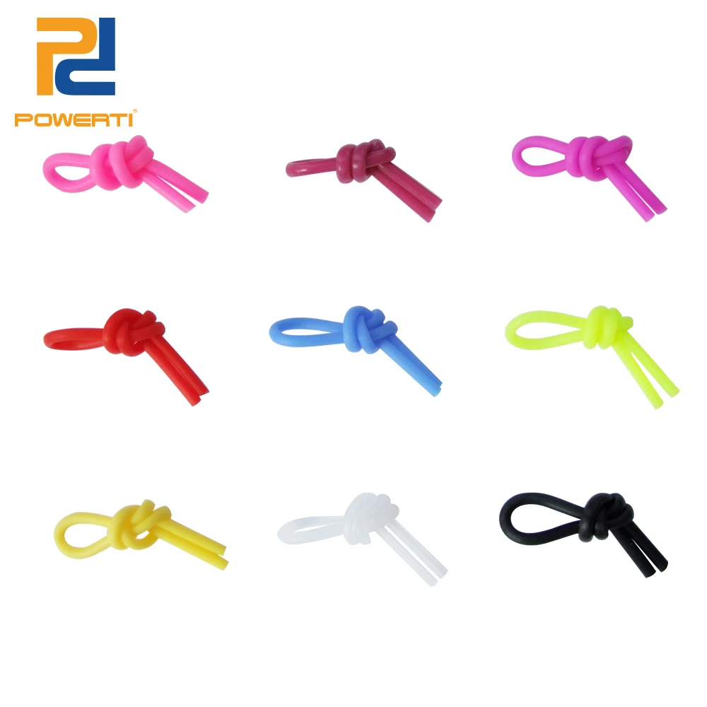 POWERTI 50 pcs/pack Rubber Tennis Racket Vibration Dampeners Sport Funny Tennis Knot