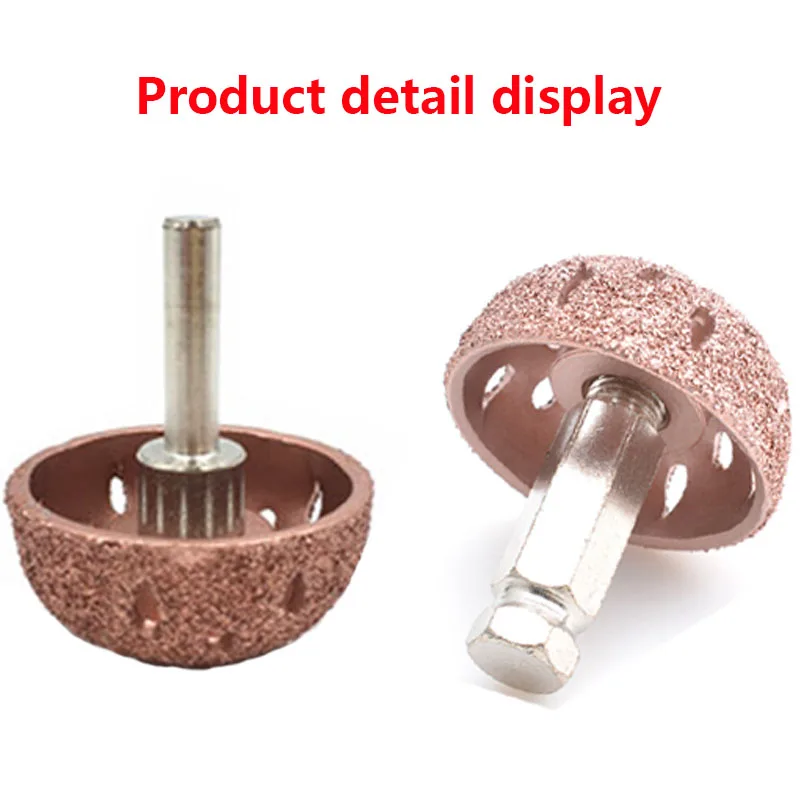 38mm tungsten steel material hemispherical pneumatic grinding head grinding wound / tire tire repair tools