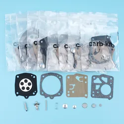 10Pc/Lot Carburetor Diaphragm Rebuild Repair Kit For Husqvarna 61 66 266 268 272 281 288 Chainsaw Carb Tillotson RK-23HS