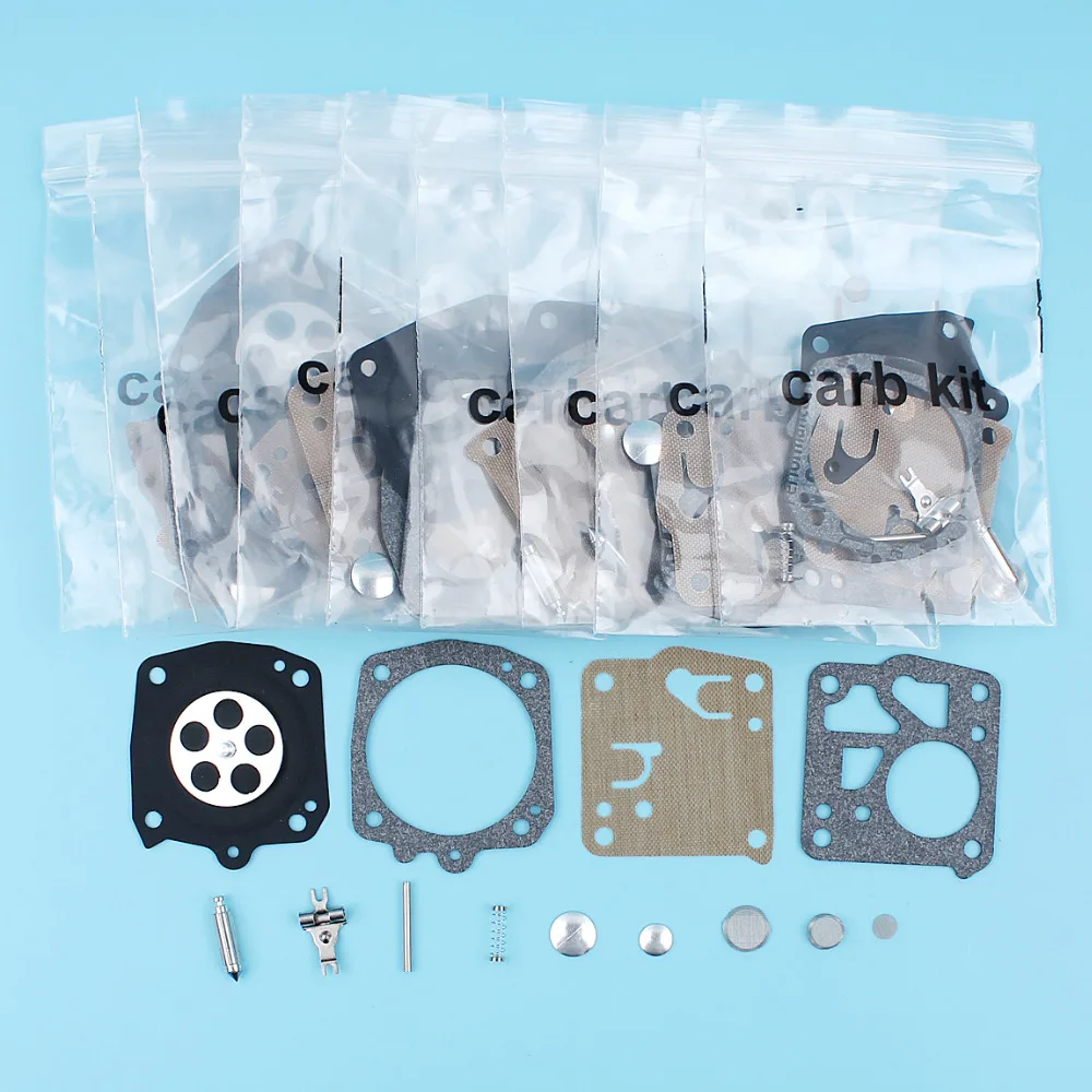 Carburador Diafragma Reconstruir Kit de Reparação para Husqvarna Motosserra Carb Tillotson Rk23hs 61 66 266 268 272 281 288 10 Pcs por Lote
