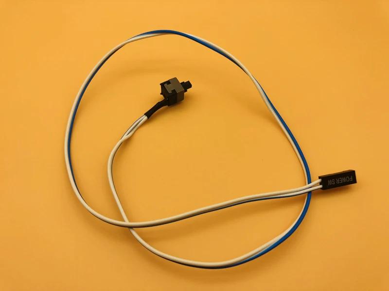 1 pcs 50 cm Power SW Kabel Desktop Computer PC Case POWER Knop Gastheer Moederbord SW Kabel Opnieuw starten schakelaar voor BTC Mijnwerker