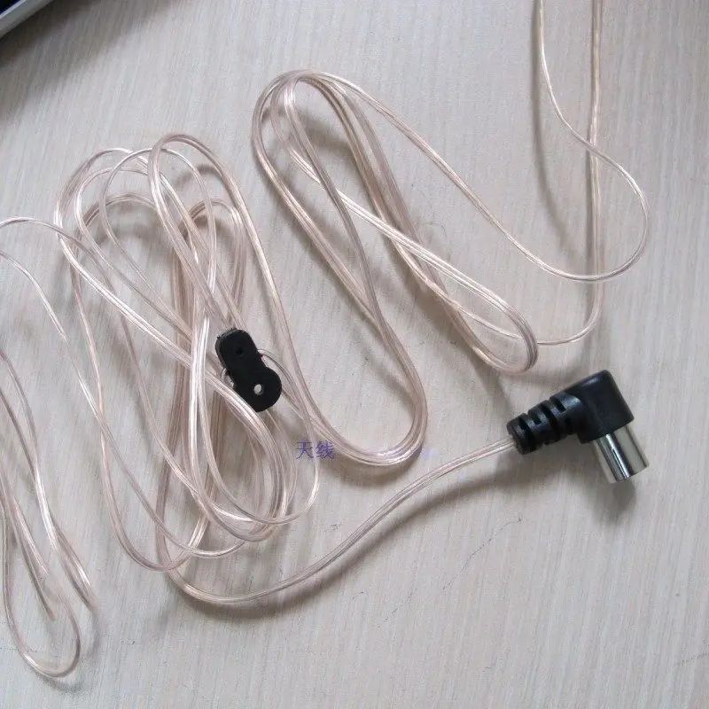 실내 FM 쌍극 T 모양 안테나, 구리 항공-HD 라디오, 암 팔 커넥터, 소니 체인 스테레오 수신기용, 75 옴, 8FT