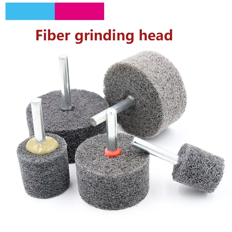 

2pcs 6mm Shank Fiber Grinding Head Nylon Polishing Wheel Special Mounted Point for Mould Finish Polish Grinder Rotary Tools