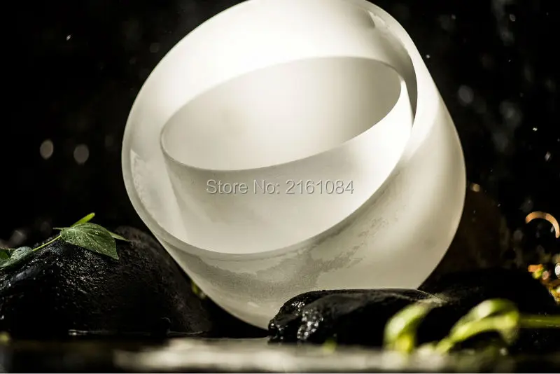 

7" and 9" 2 pcs Chakra Tuned Frosted Crystal Singing Bowl with free suede and o ring