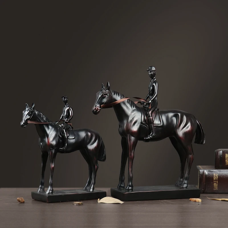 Battle Steed Knights'Ornaments, New Classical Creative Bar, Living Room, Office Soft Decoration Crafts, Villa Living Room
