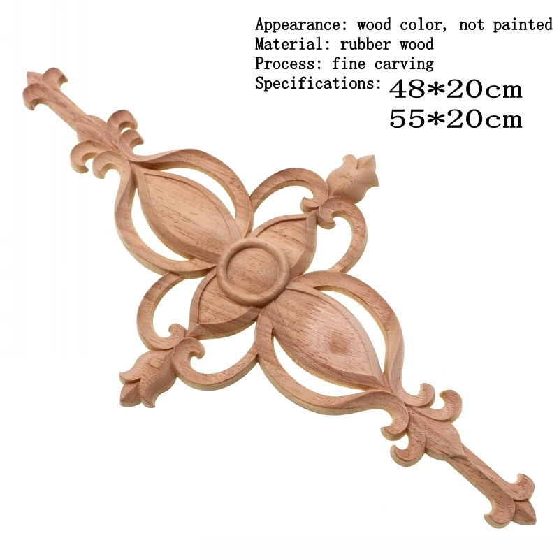 RUNBAZEF Vintage Floral Carved Corner Wall Cabinet Furniture Decorative Wood Appliques Home Decor Decoration Accessories Craft