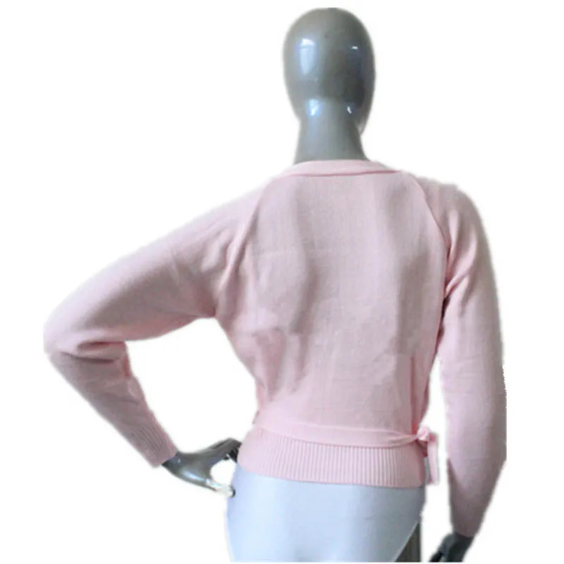 HDW Dance Retail Ready-to-ship Light Pink Ballet Wrap Sweater for Girls and Ladies/Ballet  Acrylic Warm-ups for Girls Woven tops