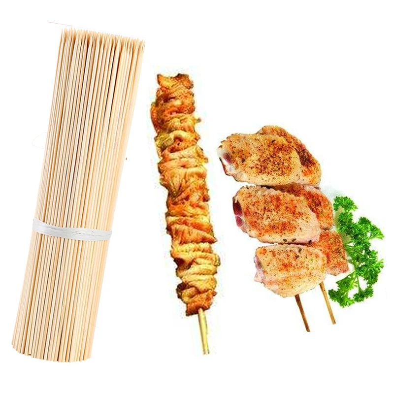 

Wood Barbecue Skewers Disposable Grill Sticks Bamboo Sticks BBQ Meat Skewers BBQ Tools Camping Tools 3.5mm*30/35/40cm 500pc/pack