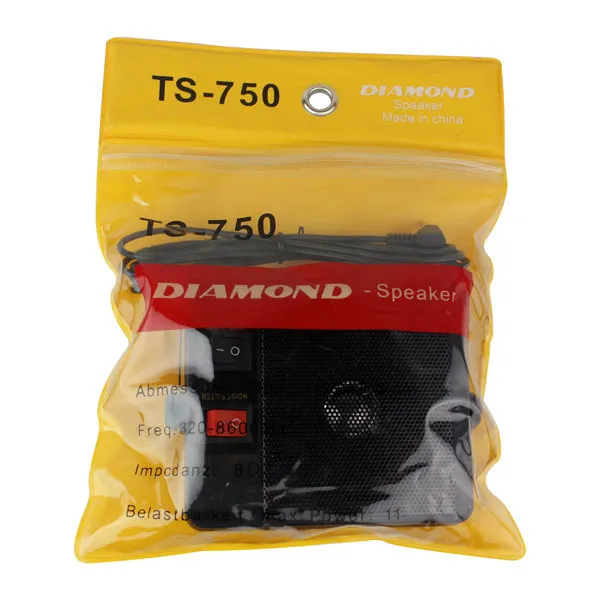 3.5mm elmas ağır TS-750 harici hoparlör walkie talkie QYT YAESU ICOM KENWOOD CB iki yönlü telsiz araba mobil radyo