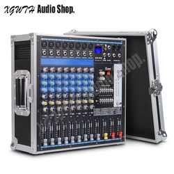 DJ Amplifier Mixer 8 Channel USB Bluetooth Mixing Console High Power Audio Stage Equipment 48V Phantom Power DSP Digital Effects