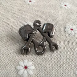 Piston Wrench Biker Free Masons Brooch Masonic Tools Hat Jacket Lapel Pin Wreath Double Pilllar ASK1 Demolay Badge