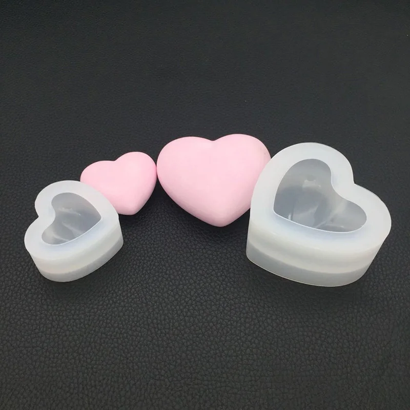 3D Heart Aroma Gypsum Plaster Silicone Mold For Car Decoration Love Heart Silicone Mold