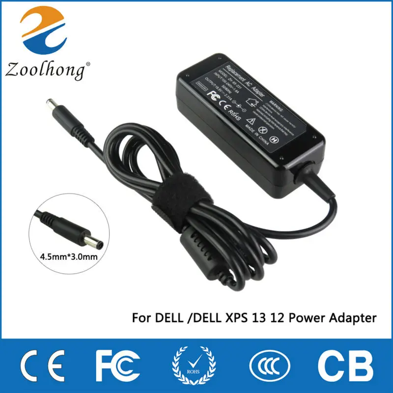 High Quality 19.5V 2.31A 45W 4.5*3.0mm Laptop Adapter Charger For Dell XPS 12 13 13R 13Z 14 13-L321X 13-6928SLV Inspiron 15-3552