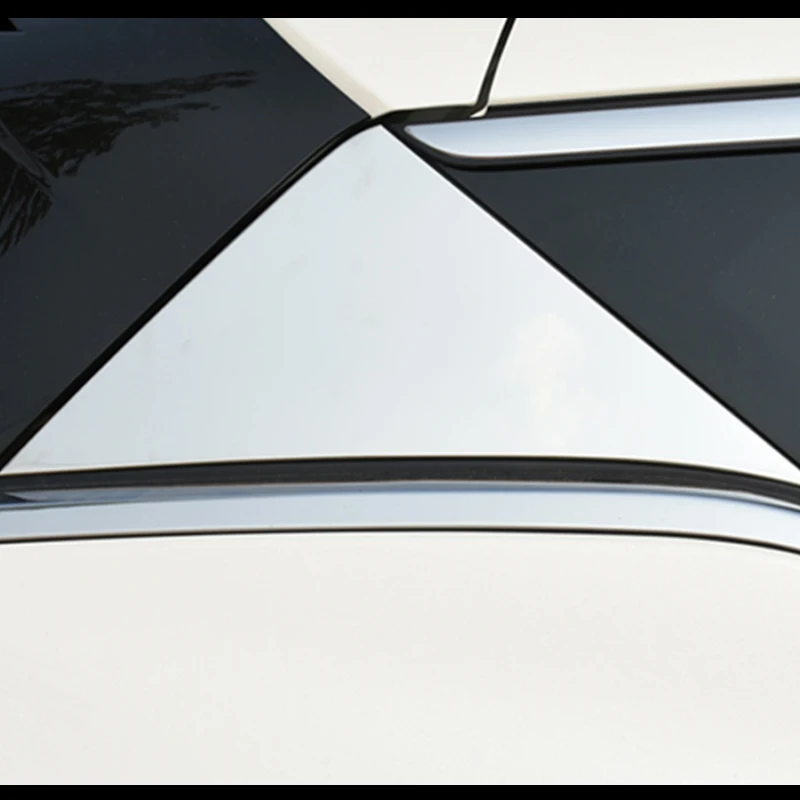 For Nissan Murano 2015 2016 2017 2018 Stainless steel Rear Side Window Triangle Wings cover Trim Sticker car accessories styling